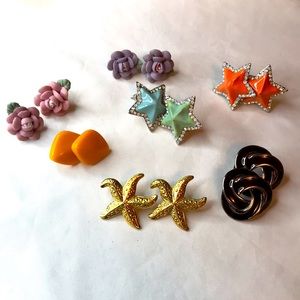 Costume jewelry earrings 7 pairs